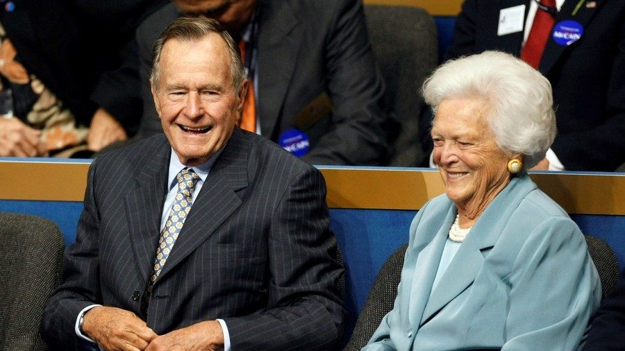 Click to enlarge George and Barbara Bush