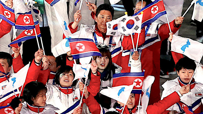 Click to enlarge N/S Koreanflagsgroup