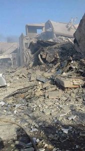 Click to enlarge US bombed research center syria
