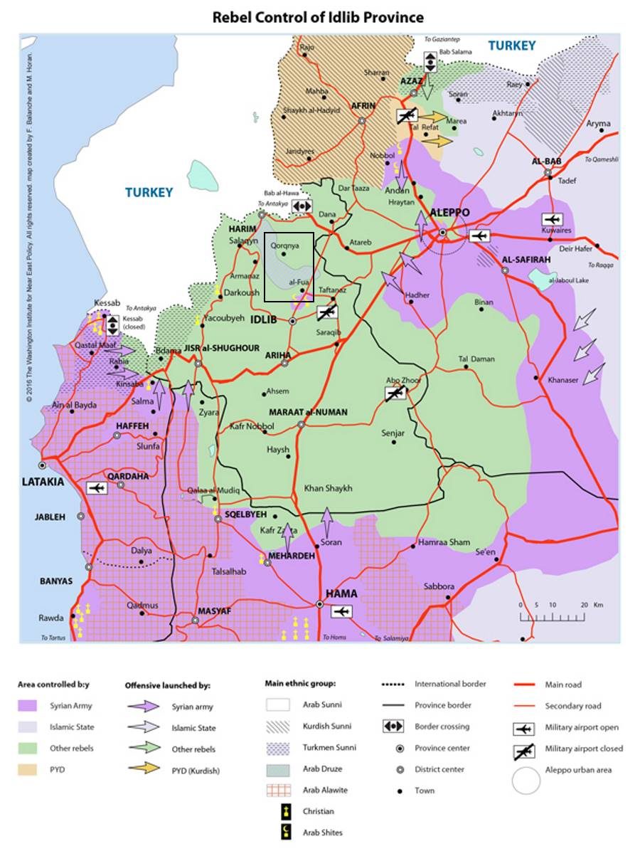 Click to enlarge Fua and Kfarya idlib