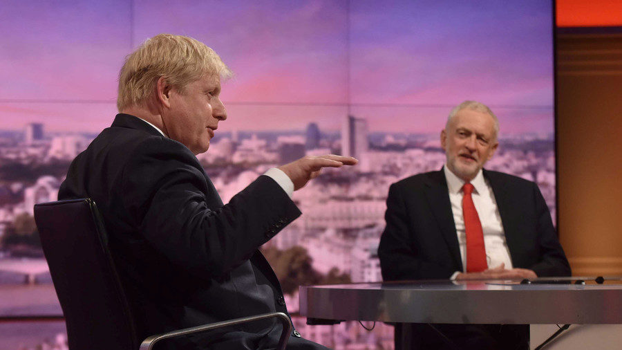 Click to enlarge Boris Johnson Jeremy Corbyn