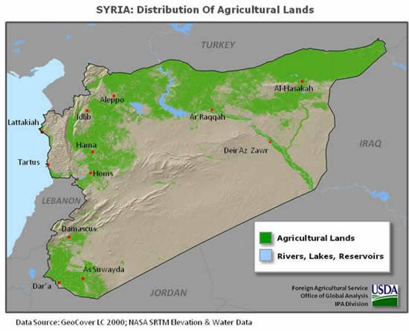 Click to enlarge syria farmland agriculture