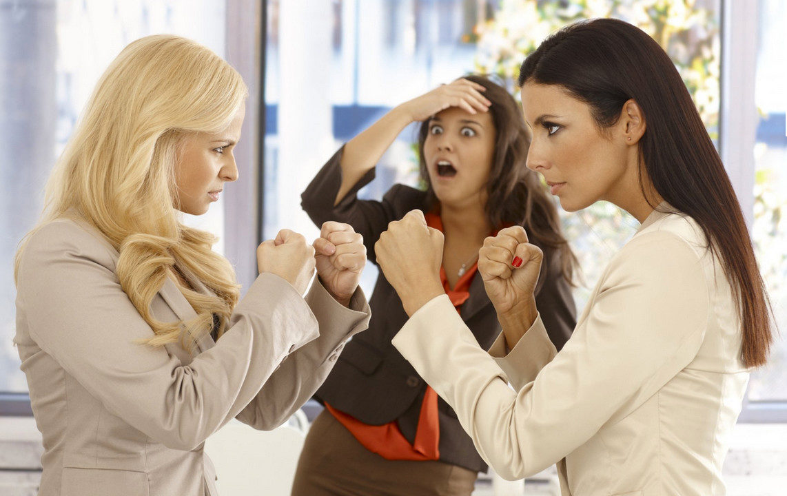 office lady fight