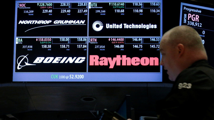 raytheon boeing stock market