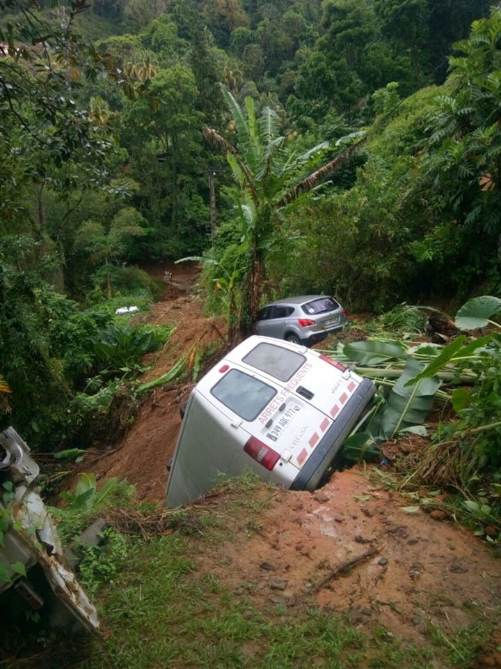 Click to enlarge landslides in Martinique