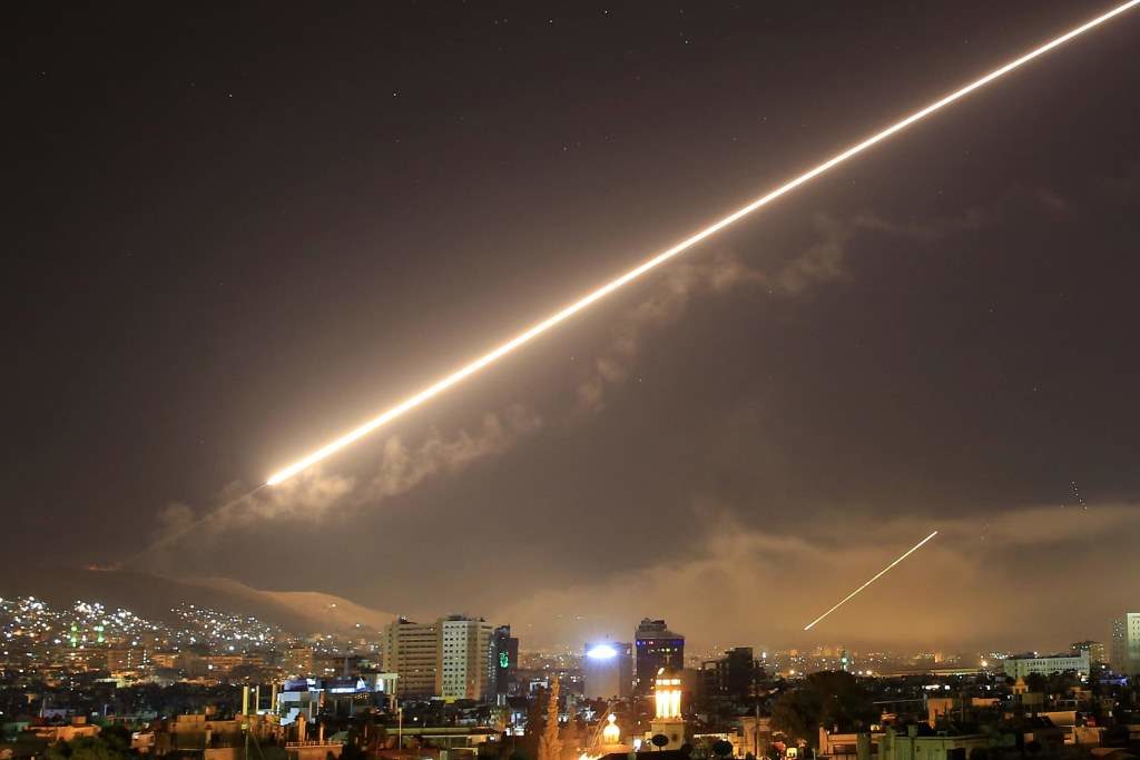 damascus missile defence airstrikes