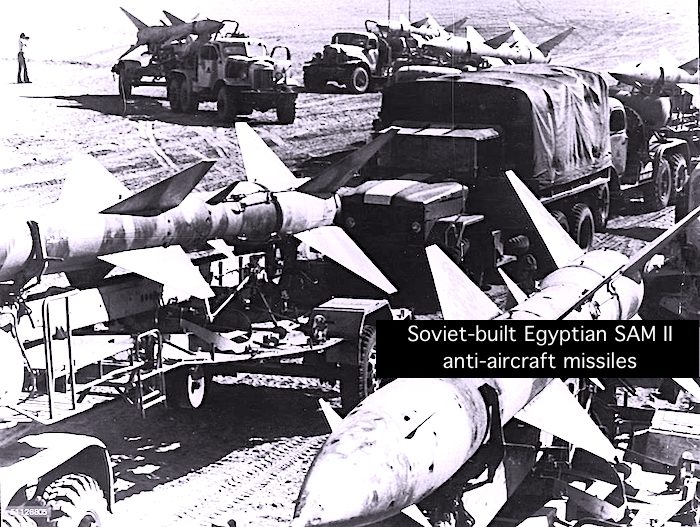 Click to enlarge Sam II anti-aircraft missiles