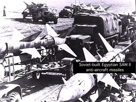 Sam II anti-aircraft missiles