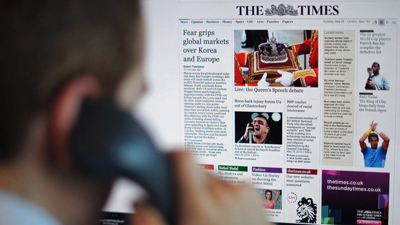 Times computer screen