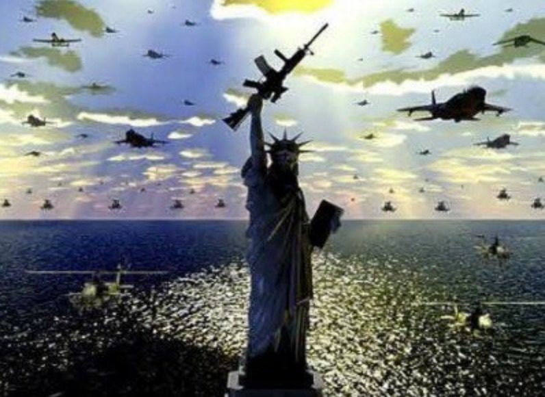 Click to enlarge Statue of Liberty at war