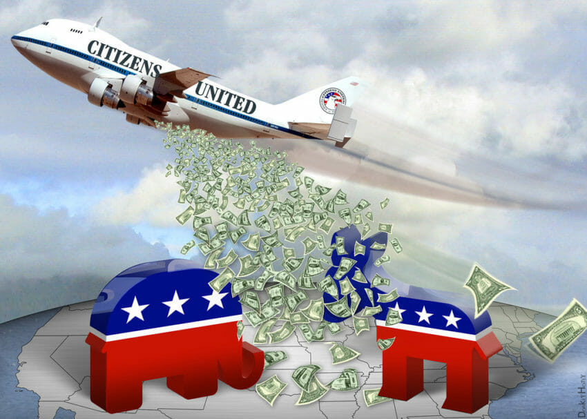 citizens united oligarchs political donations