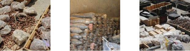 Syrian army discovered a large cache of weapons and ammunition in Douma
