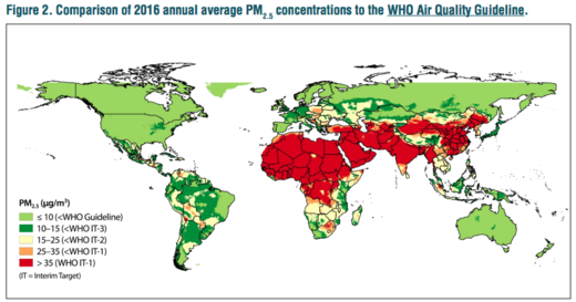 PM2 concentrations 2016