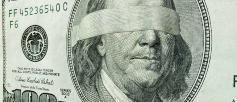 Click to enlarge Us currency ben franklin blindfold