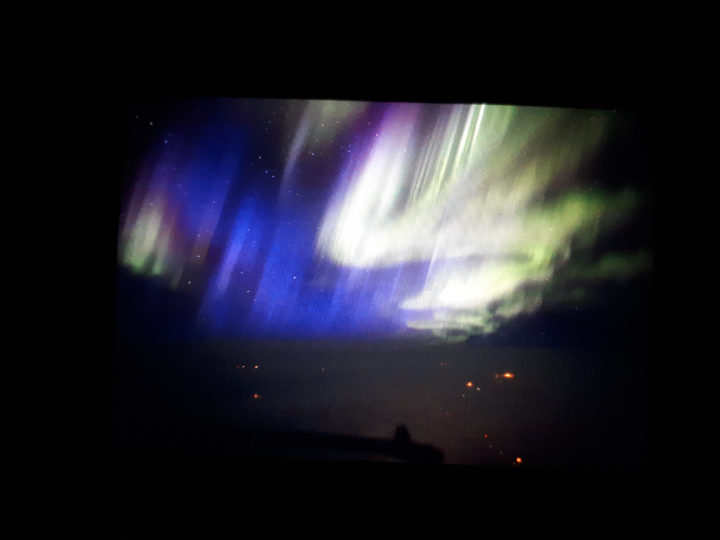 Click to enlarge Electric blue auroras