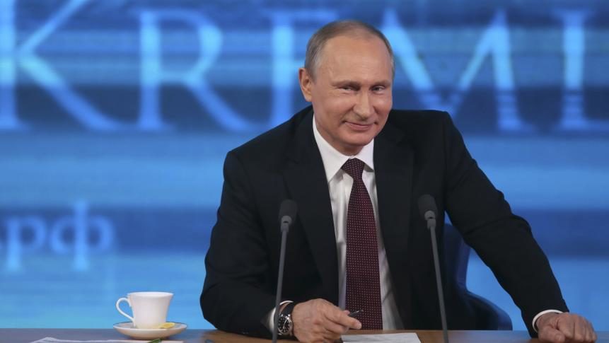 Click to enlarge Putin smile