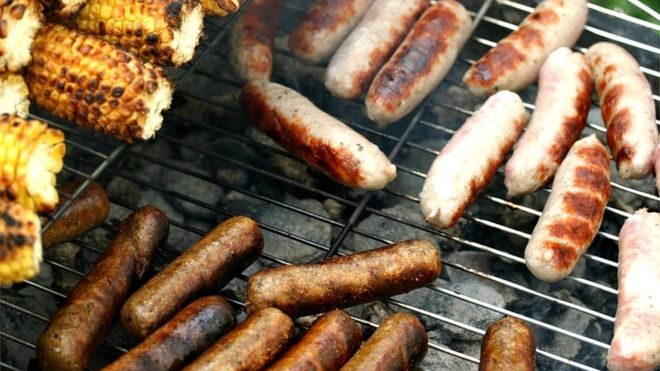 meat on grill