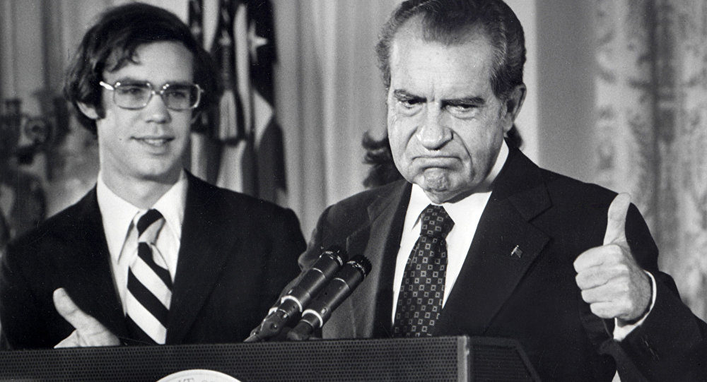 President Nixon bids farewell