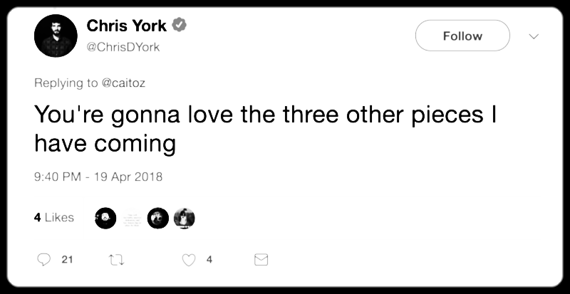 Chris York Twitter @ChrisDYork