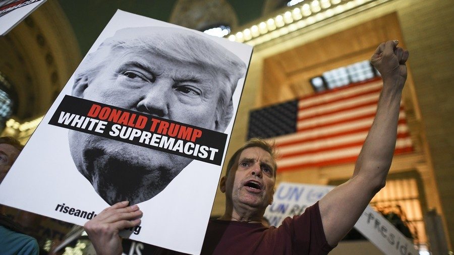 Trump protest demonstration march