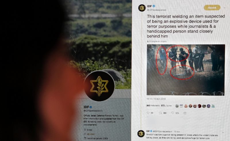 IDF journalist shot Land Day Protest Gaza