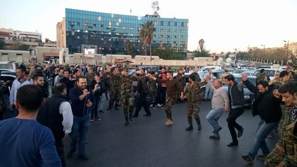 syria celebrate missile attack failure