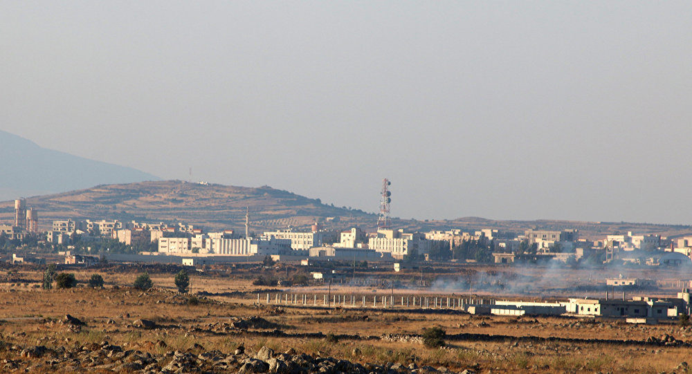 Baath city, bordering the Israeli-occupied Golan Heights, Syria