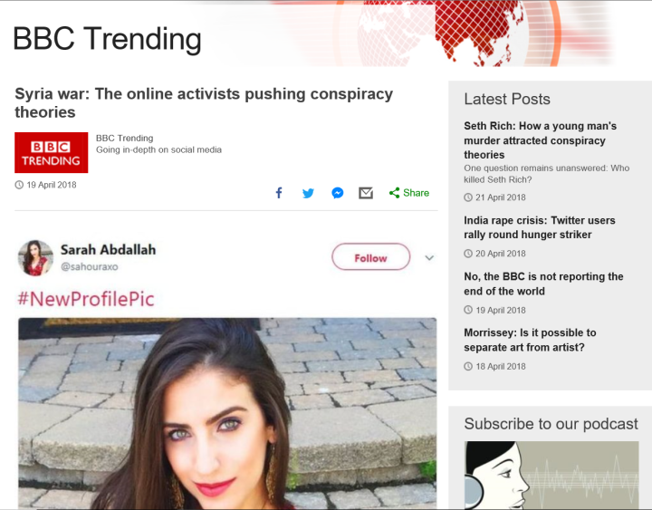 sarah abdallah russian bot propaganda