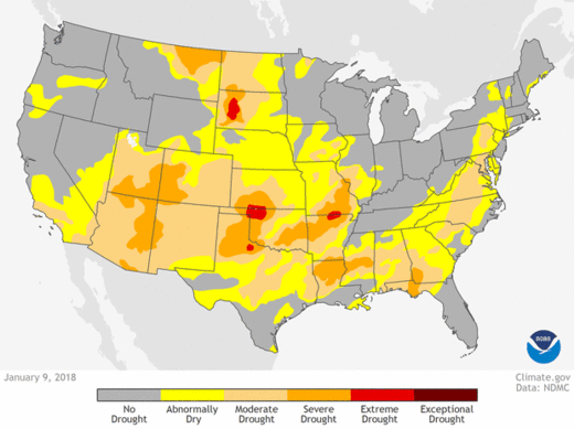 Us seven 7 states drought south west  gif