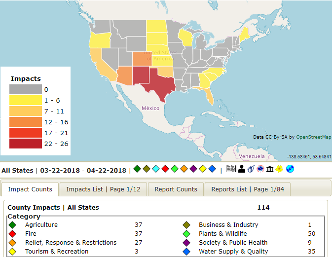 Click to enlarge drought US southwest seven 7 states