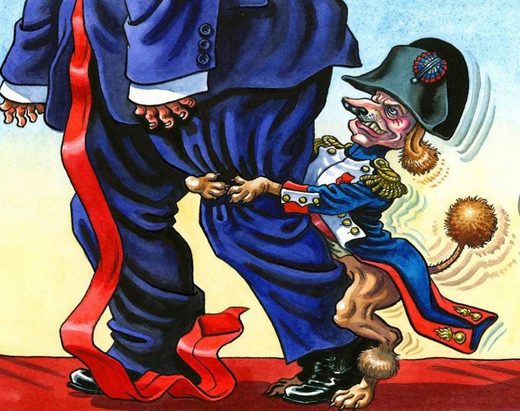 macron trump cartoon