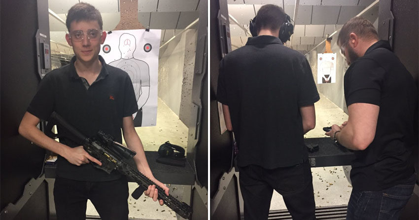 Kyle Kashuv at gun range