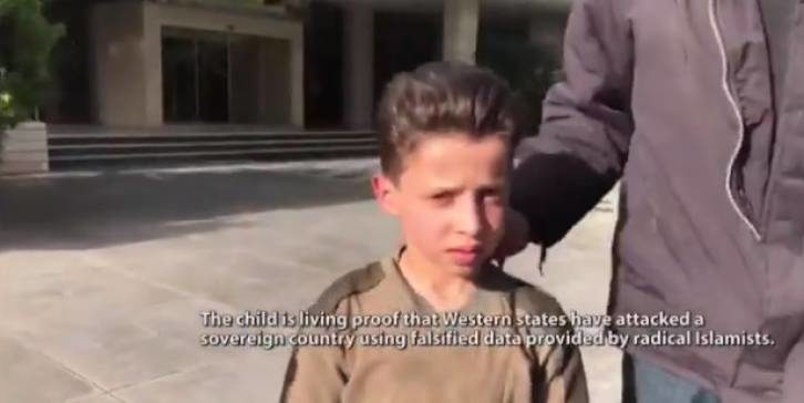 Click to enlarge Douma gas attack hoax child