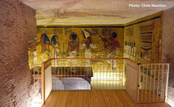 Click to enlarge Tutankhamun's burial chamber