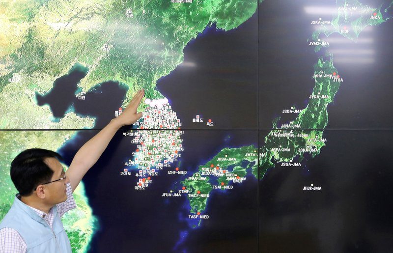Click to enlarge Research by Chinese geologists suggests that the mountain above North Korea's main nuclear test site has likely collapsed