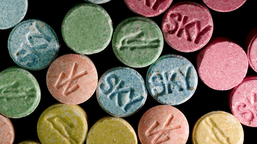 Click to enlarge Ecstasy pills.