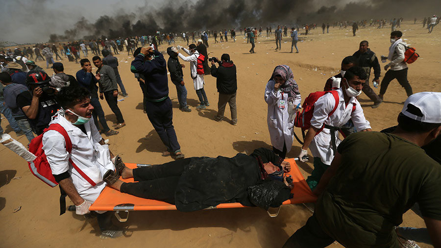 injured palestinian