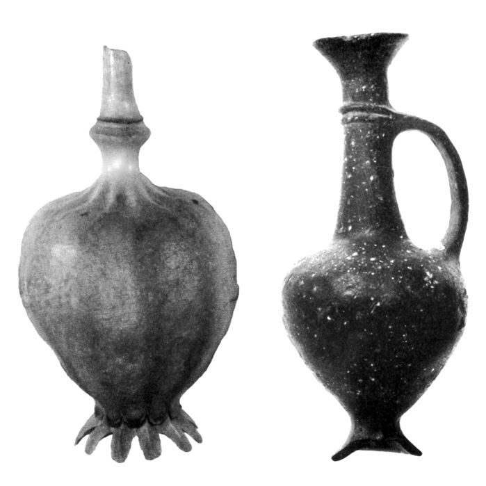 Click to enlarge Cypriot jugs were crafted in the shape of the poppy seed pod 3000 years ago.