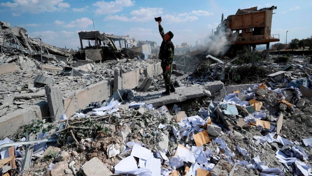 Click to enlarge bombed out building