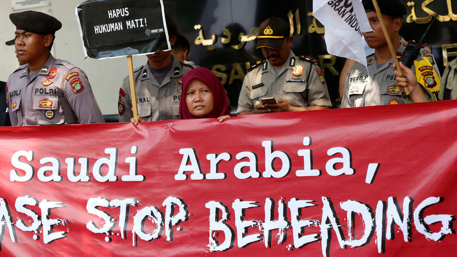 Saudi Arabia beheading decapitation protest