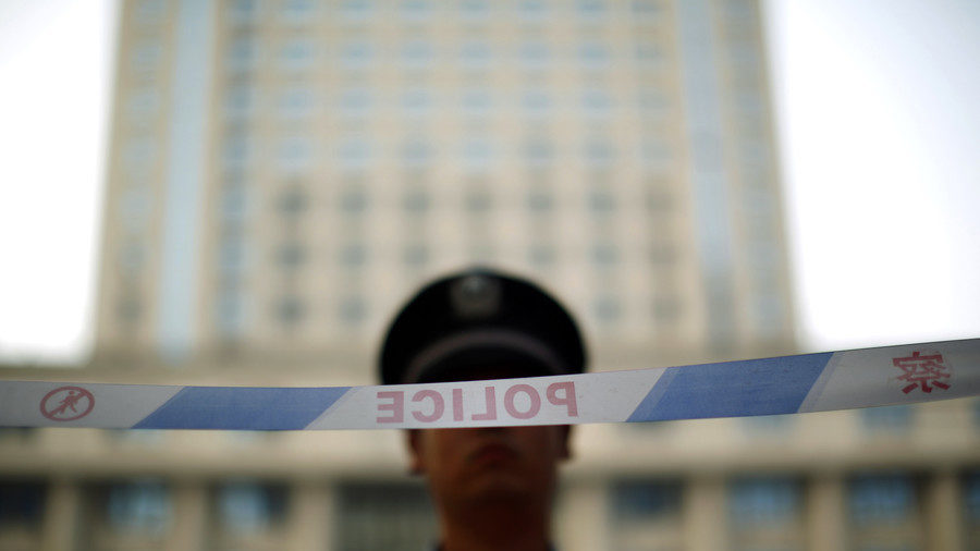 Click to enlarge Chinese police line