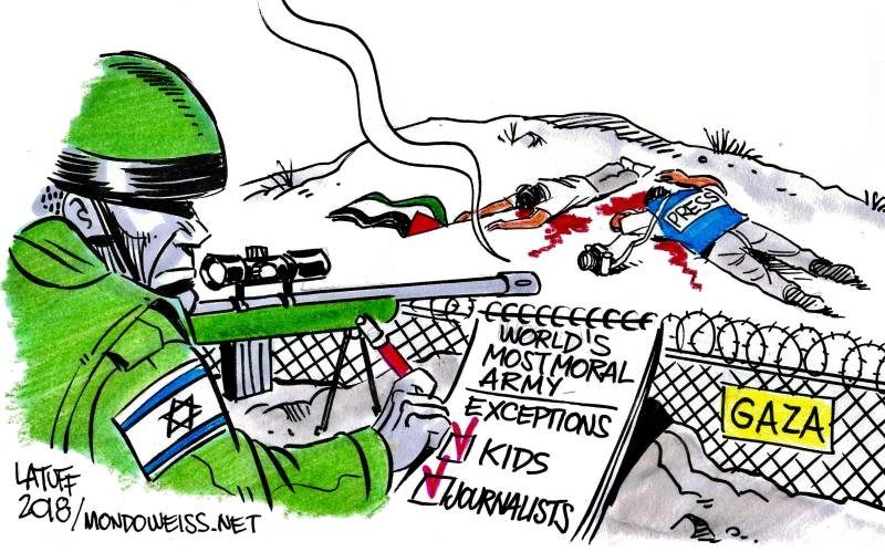 idf gaza cartoon latuff