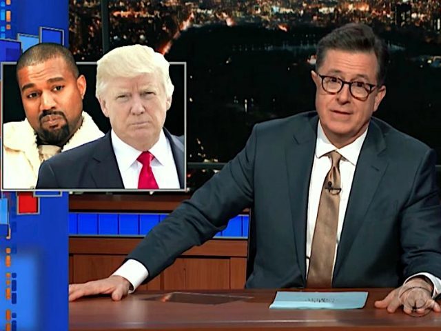 Click to enlarge Stephen Colbert Trump Kanye West