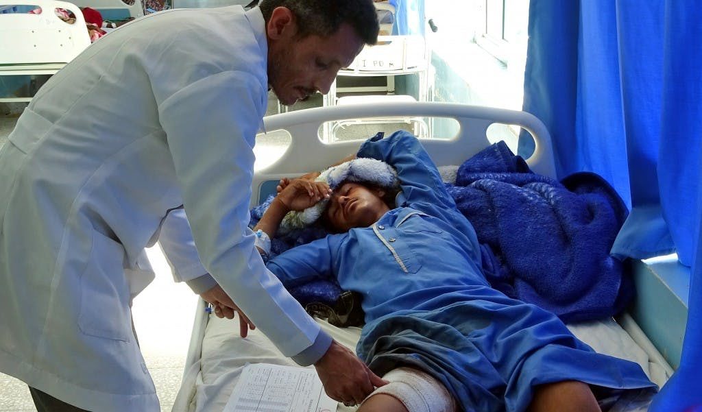 An Injured Yemeni man