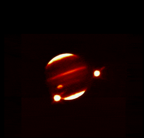 Infrared image of Jupiter after Levy impact