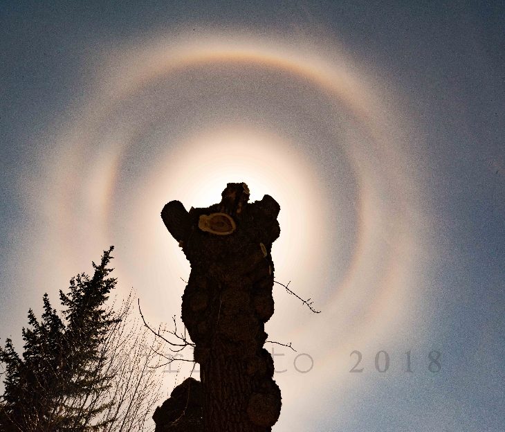 Click to enlarge concentric halo around sun