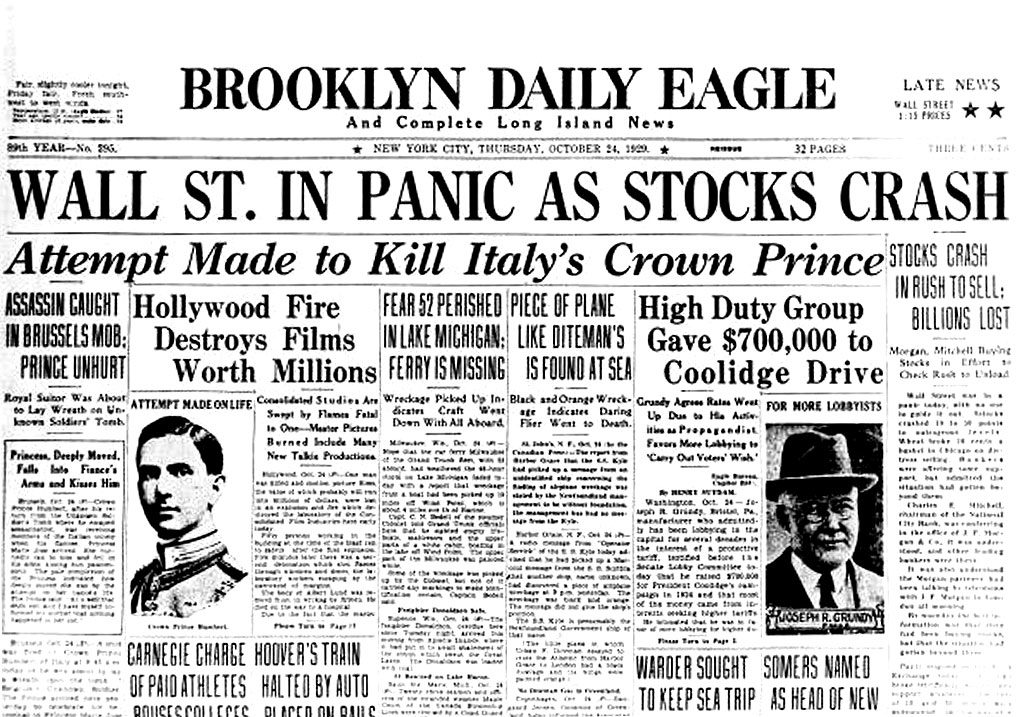 brooklyn daily eagle stock market crash 1929