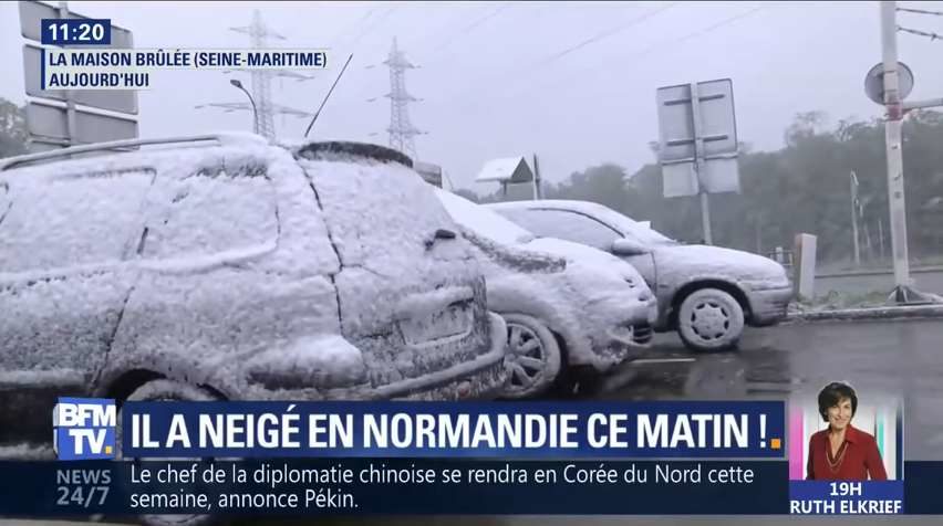Normandie, neige