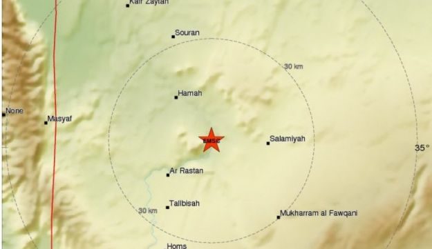 Click to enlarge Israel strike syria earthquake April 2018