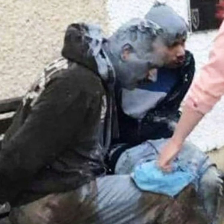 convicted pedophiles doused paint argh northern ireland